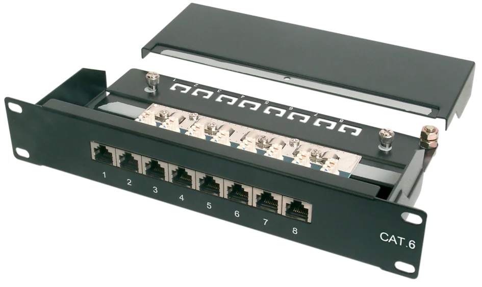 DIGITUS Panneau de brassage 10' cat.6, classe E, 8 x RJ45 - OEM DN-91608S