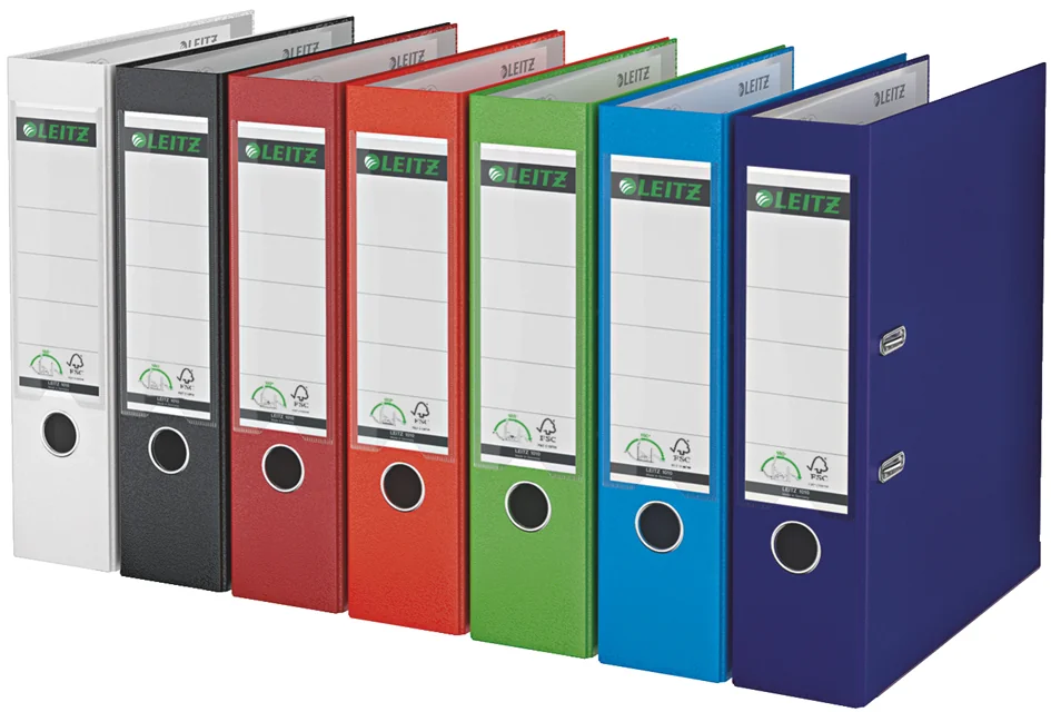 LEITZ Classeur à levier 180 degrés, format A4, 80 mm, blanc - lot de 20 - OEM 1010-50-01