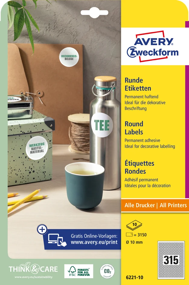 AVERY Zweckform Etiquette d'identification, diamètre: 40 mm - OEM L3415-100
