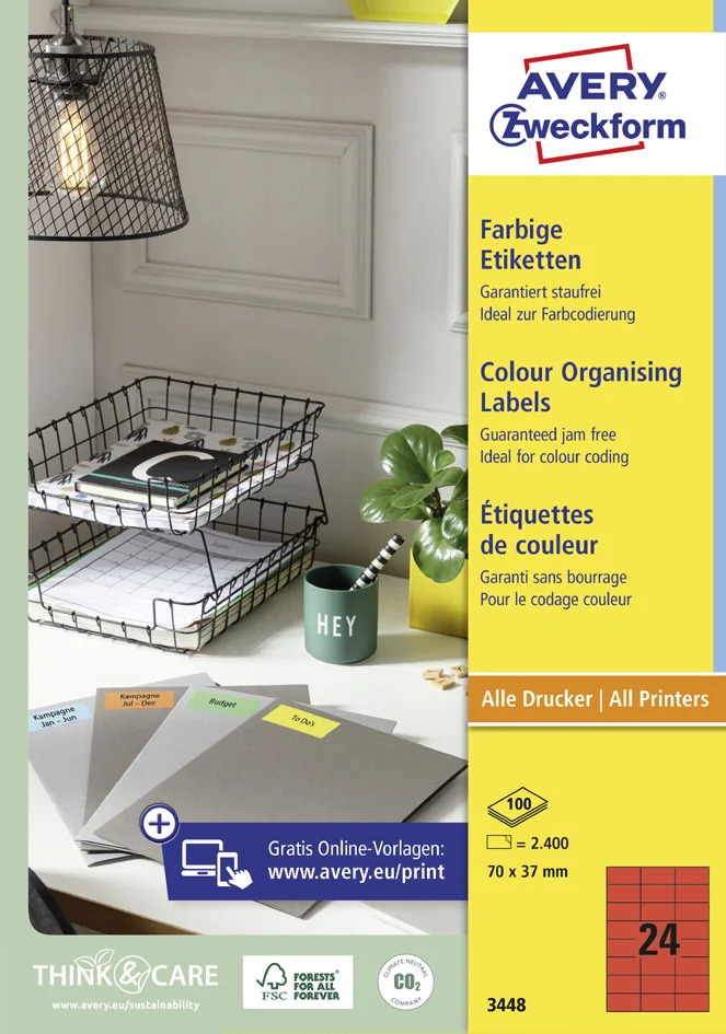 AVERY Zweckform Etiquette universelle, 105 x 148 mm, vert - OEM 3458