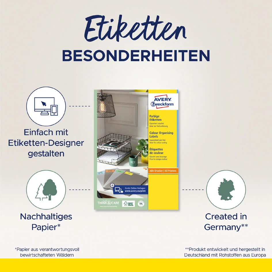 AVERY Zweckform Etiquette universelle, 105 x 148 mm, vert - OEM 3458 – Image 3