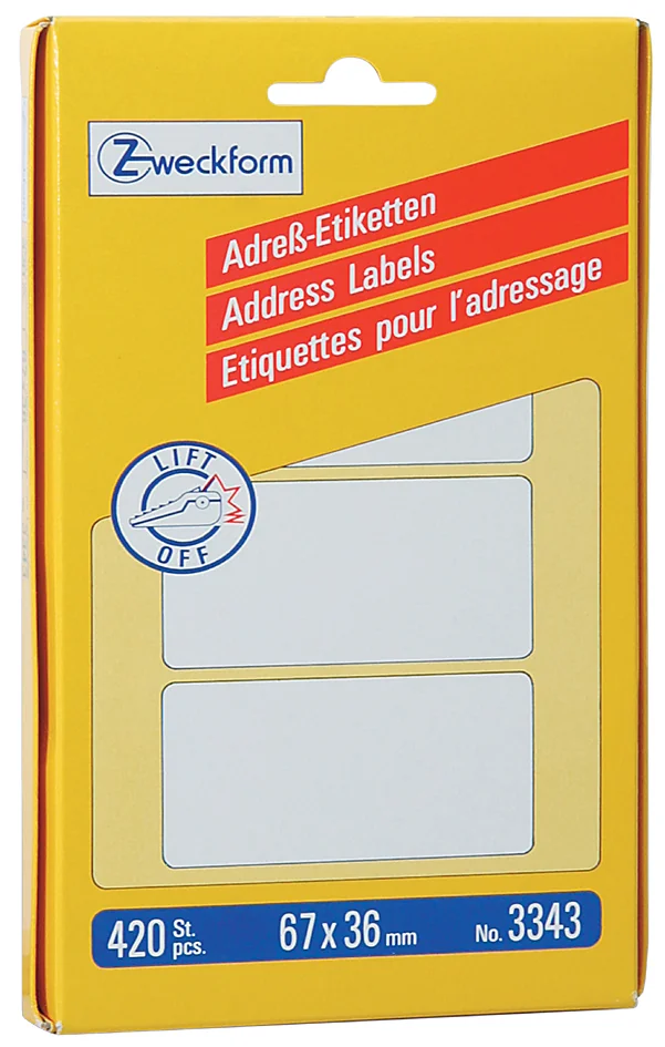 AVERY Zweckform Etiquette d'adresse, 67 x 38 mm, sur feuille - OEM 3348