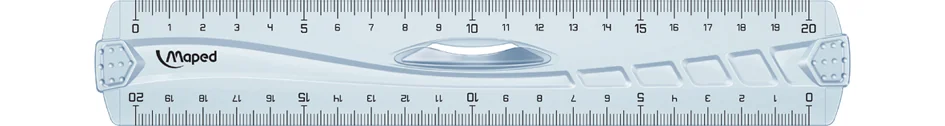 Maped Règle plate Geometric, 200 mm, en plastique, poignée - lot de 20 - OEM 242120