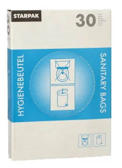 STARPAK Sachet hygiénique en PE, non imprimé, blanc - OEM 12293