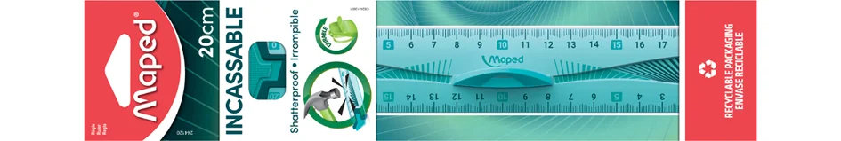 Maped Règle plate Flex, 300 mm, en plastique, avec poignée - OEM 244130
