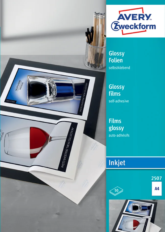 AVERY Zweckform Films pour imprimantes à jet d'encre, A4 - OEM 2500