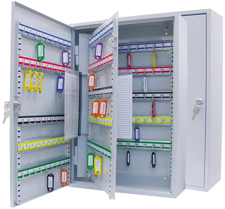WEDO Armoire à clés pour 200 clés, dix barettes, gris clair - OEM 102 72037X