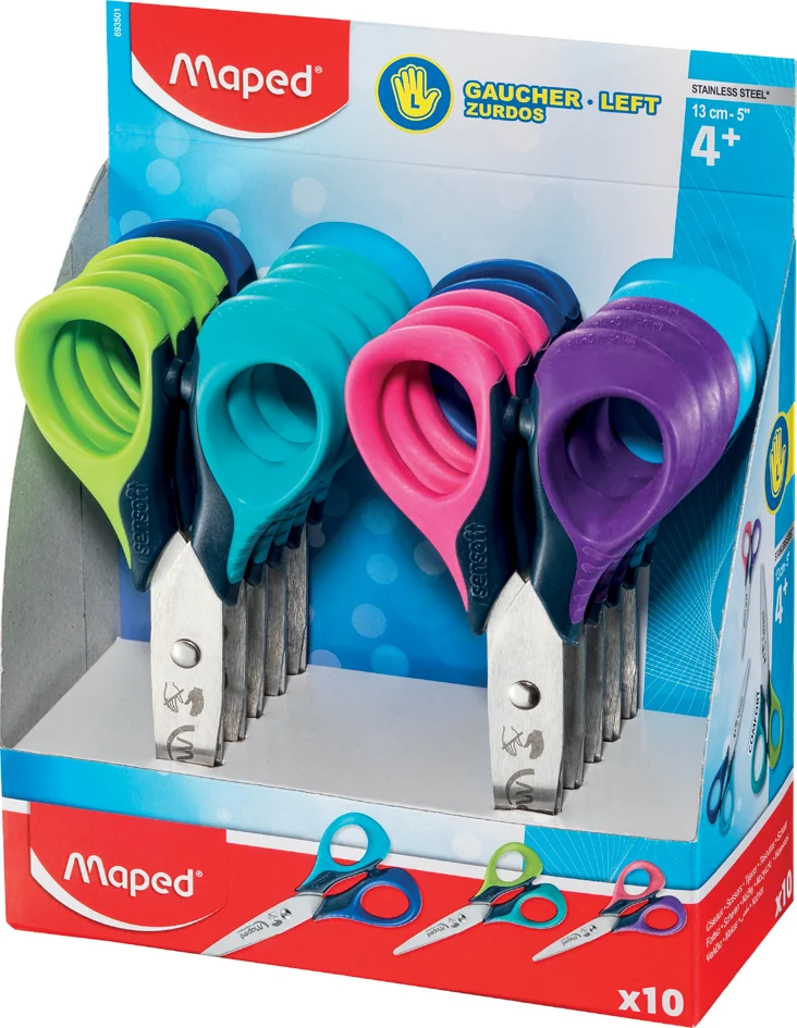 Maped Ciseaux Sensoft 3D, longueur: 130 mm, présentoir de 10 - lot de 10 - OEM 693501