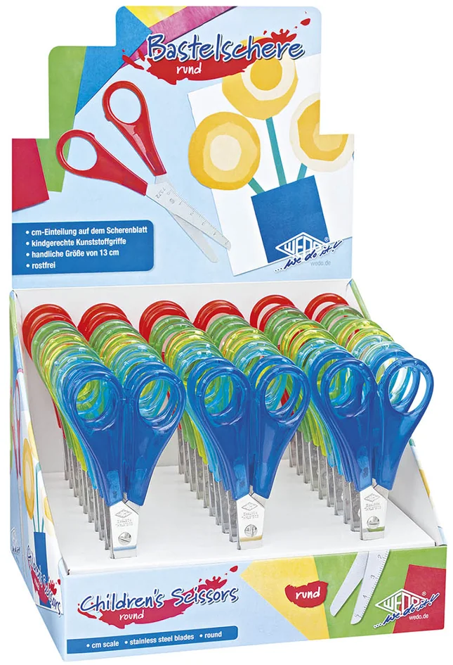 WEDO Ciseaux de bricolage, rond, longueur: 130 mm - lot de 30 - OEM 73 30
