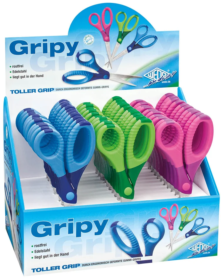 WEDO Ciseaux de bricolage Gripy, pointu, longueur: 130 mm - lot de 30 - OEM 77 357