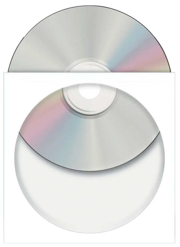 HERMA pochettes papier pour CD/DVD, avec fenêtre, blanc - OEM 1140