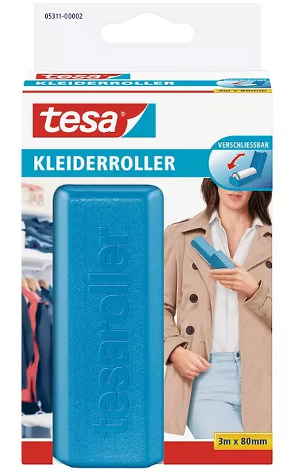 tesa Rouleau anti-peluches, 3 m x 80mm,avec mecanisme pliant - OEM 05311-00002-07