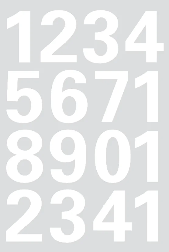 HERMA Stickers chiffres 0-9, film en blanc - OEM 4170
