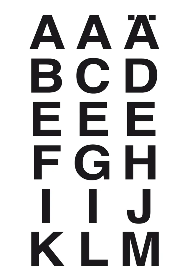 HERMA Sticker alphabétique A-Z, film noir, hauteur 10 mm - OEM 4158