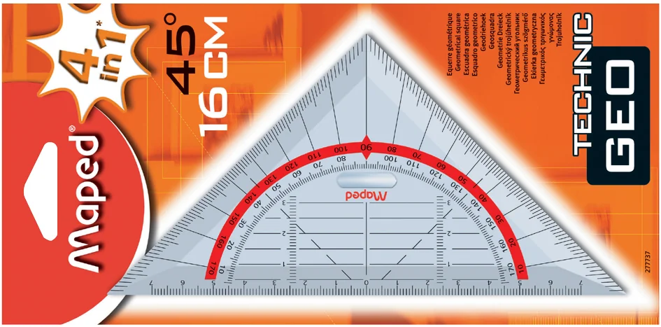 Maped Équerre geométrique Technic, hypoténuse: 160 mm - OEM 277737