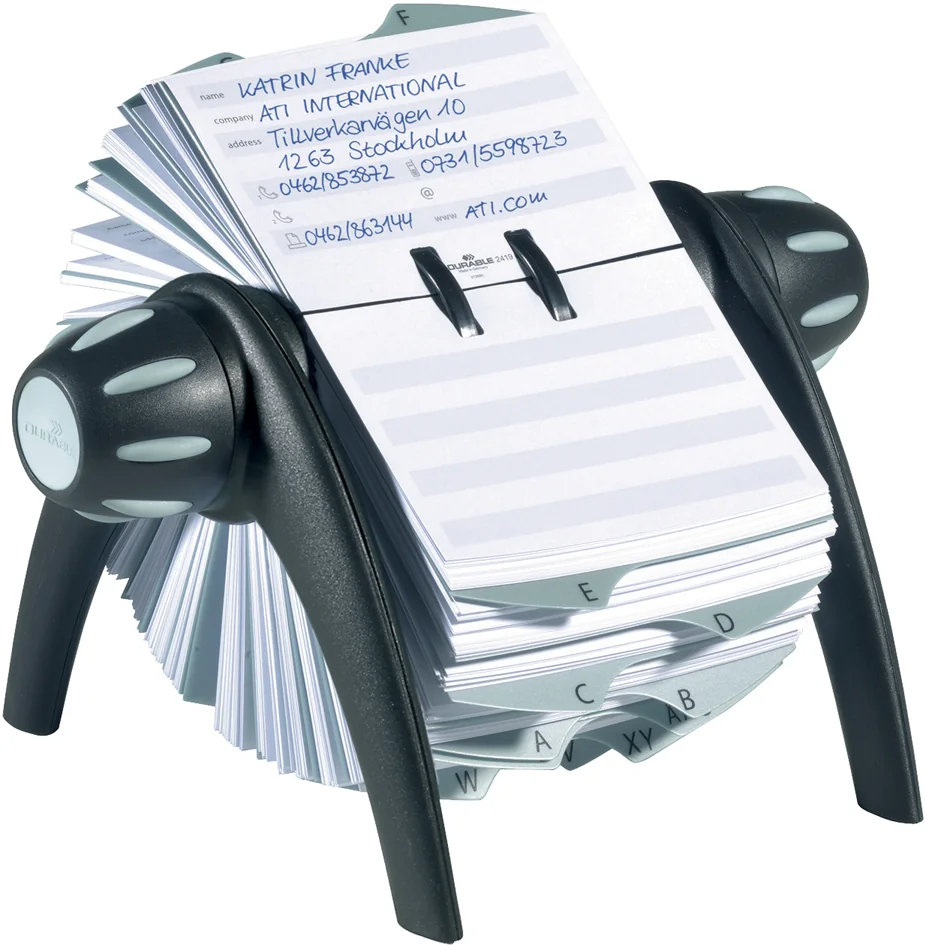 DURABLE fichier d'adresses TELINDEX flip, noir / gris - OEM 2416-01