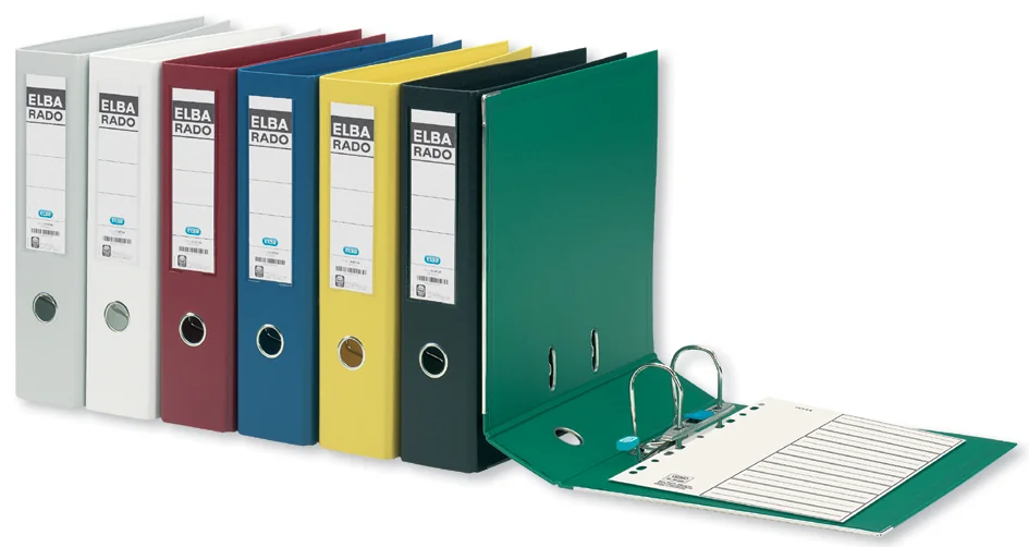 ELBA Classeur rado plast, largeur de dos: 80 mm, bleu, A4 - lot de 20 - OEM 100022626