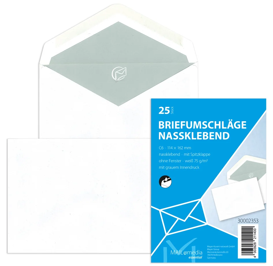 MAILmedia enveloppe Offset, format long,sans fenêtre, blanc - OEM 30002376