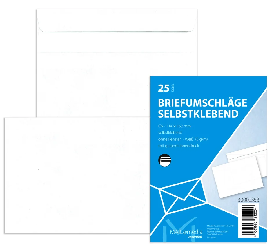MAILmedia enveloppe offset, C6, sans fenêtre, blanc - OEM 30002358