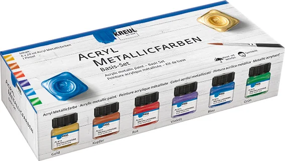 KREUL Peinture acrylique métallique, kit de base - OEM 77600