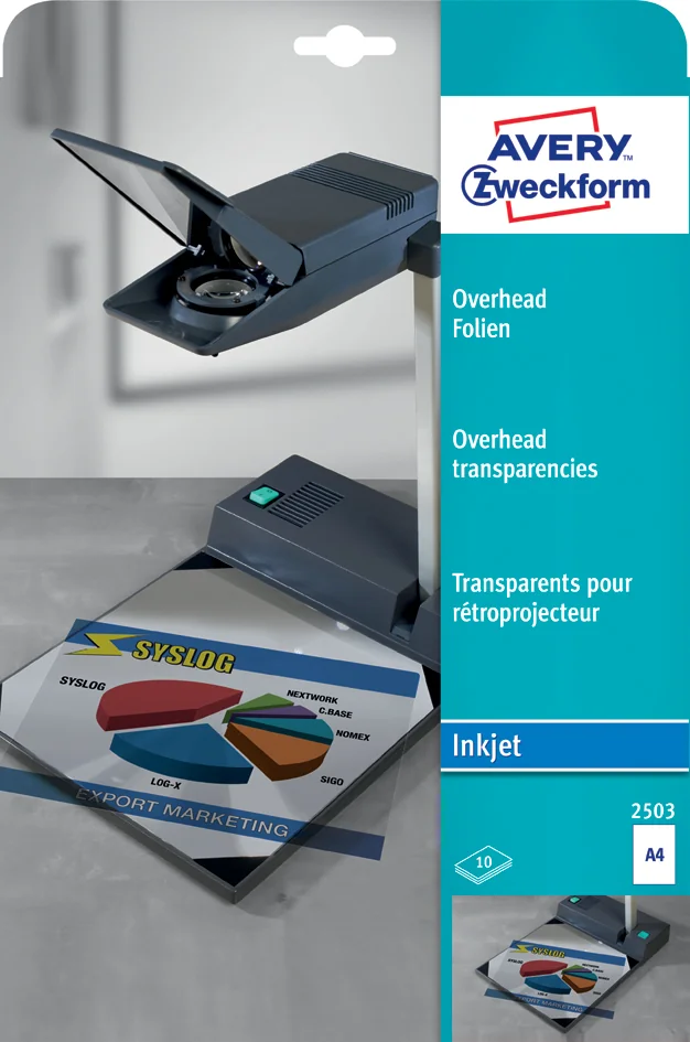AVERY Zweckform Films pour imprimantes jet d'encre, A4 - OEM 2503