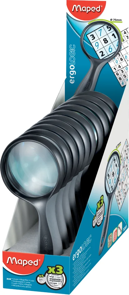 Maped Loupe avec poignée, rond, diamètre: 75 mm - lot de 10 - OEM 539300