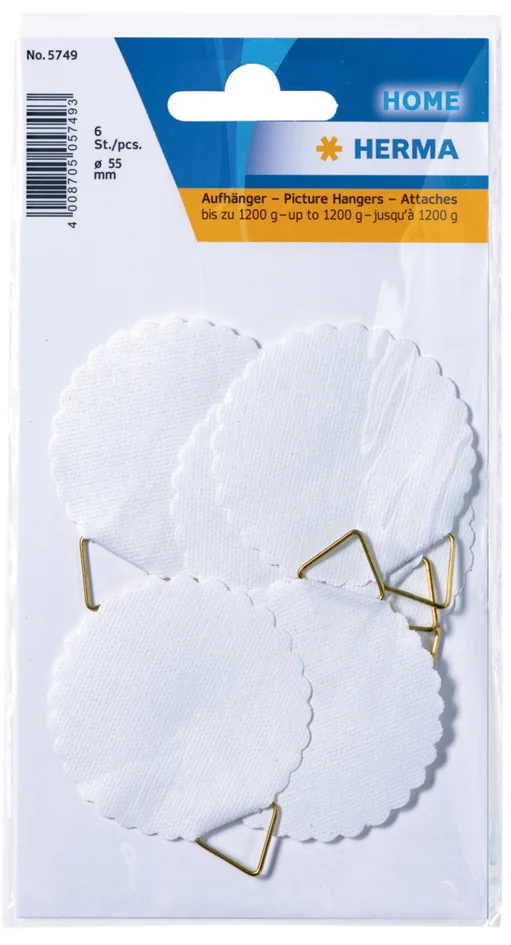 HERMA Attache pour cadre, diamètre: 55 mm, Shirting, blanc - OEM 5749