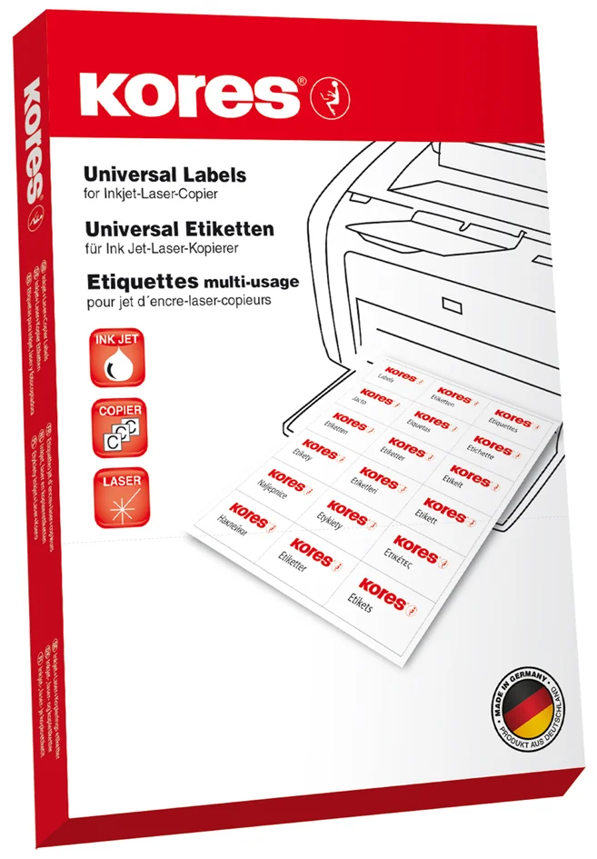 Kores Étiquette universelle, 70 x 37 mm, blanc - OEM L7037