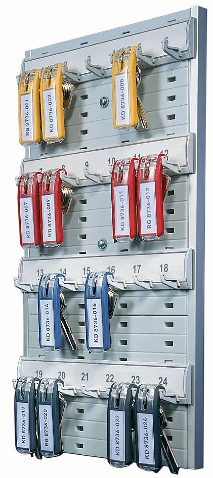 DURABLE Tableau à clés KEY BOARD 24, pour 24 clés, gris - OEM 1956-10