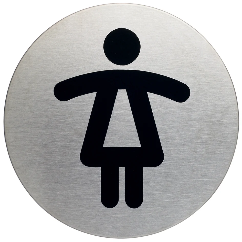 DURABLE Pictogramme 'WC-Femmes', diamètre: 83 mm, argent - OEM 4904-23