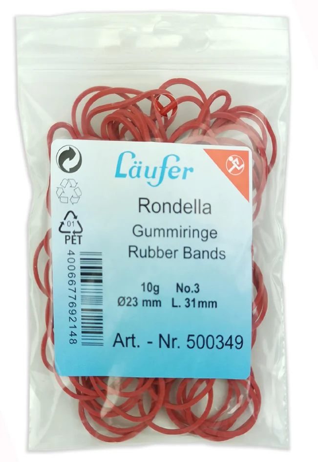 Läufer Bracelets élastiques RONDELLA, 20 mm, 10 g, rouge - OEM 50149
