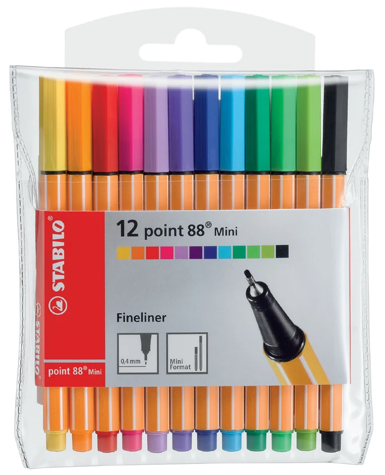 STABILO Feutre à pointe fine point 88 Mini, étui plastique - OEM 688/18-2