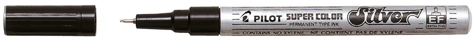 PILOT Marqueur permanent SUPER COLOR Silver, fin, argent - OEM 087981 – Image 2
