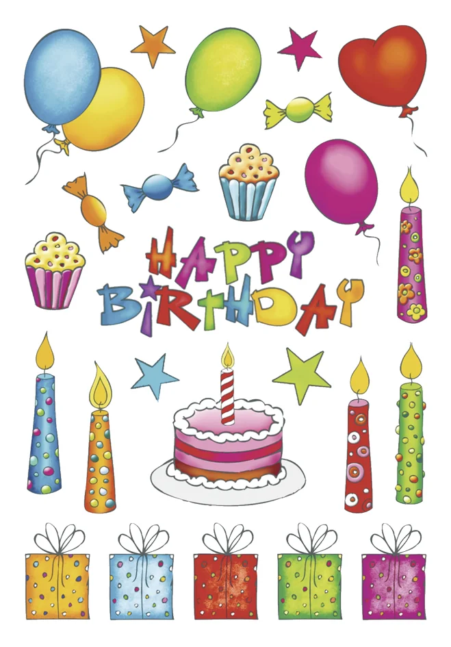 HERMA Sticker DECOR 'anniversaire', scintillant - OEM 3363