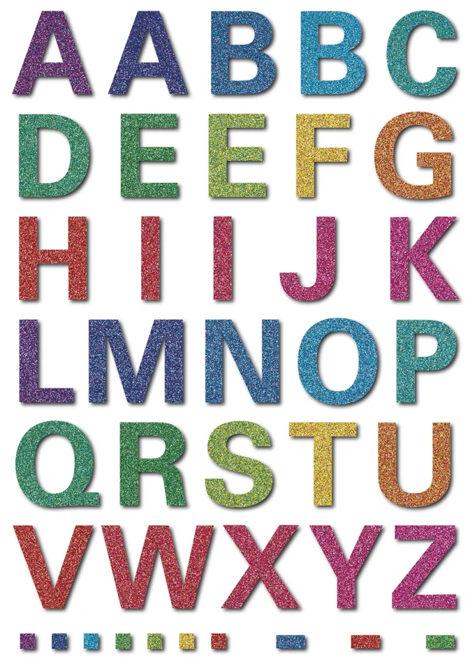 HERMA lettres alphabétiques MAGIC A-Z, glittery - OEM 3664