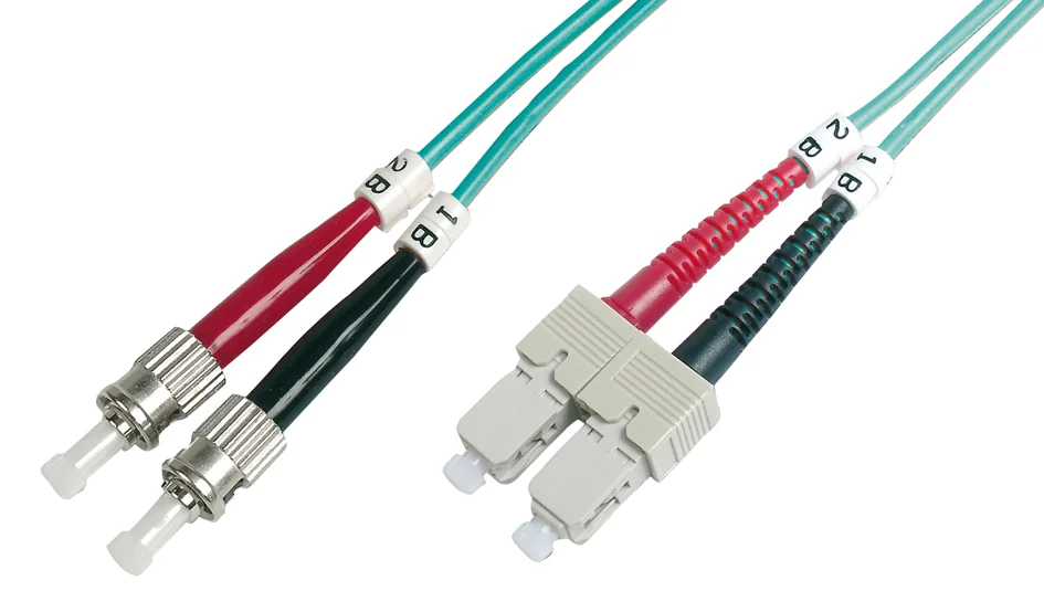 DIGITUS Câble patch LWL, OM3, fiche mâle ST - mâle SC, 1,0 m - OEM DK-2512-01/3
