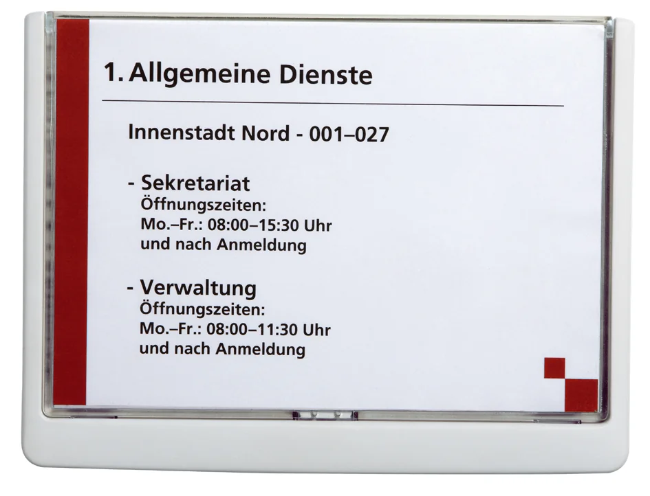 DURABLE Plaque de porte CLICK SIGN, format A5, bleu foncé - OEM 4866-07