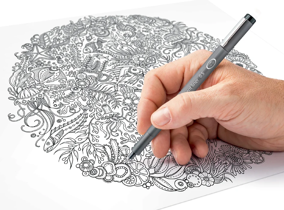 STAEDTLER Feutre à pigment, étui de 4, noir - OEM 308 WP4
