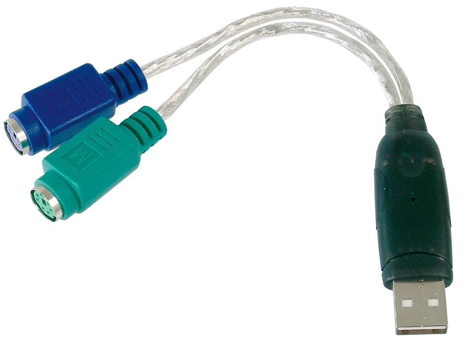 DIGITUS câble adaptateur USB 1.1 - 2 x PS/2, 180 mm - OEM DA-70118