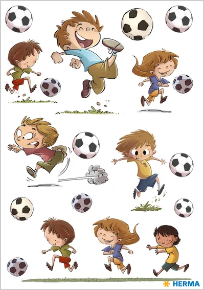 HERMA Sticker DECOR Footballeur en action - OEM 15745