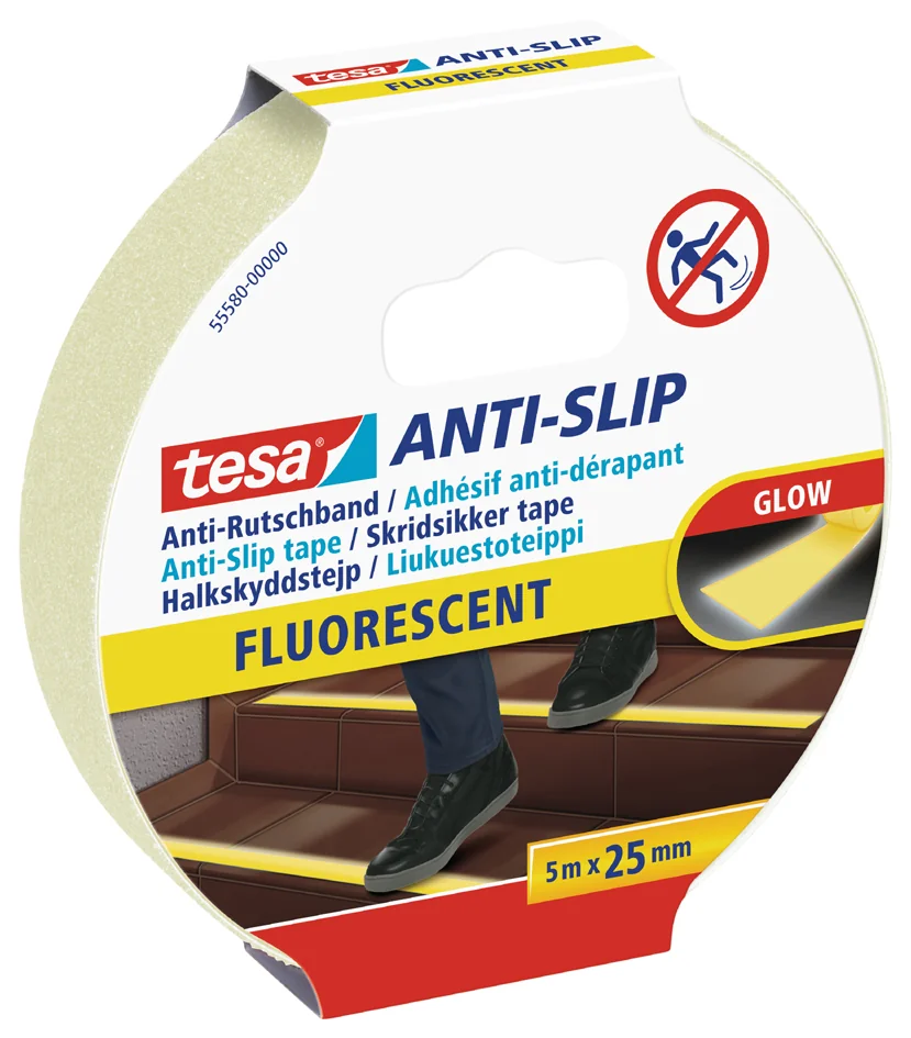 tesa Ruban adhésif anti-dérapant, 25 x 5,0 m, fluorescent - OEM 55580-00000-11