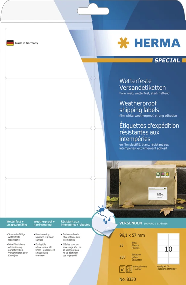 HERMA Etiquette d'expédition SPECIAL, résistant,99,1 x 57 mm - OEM 8330