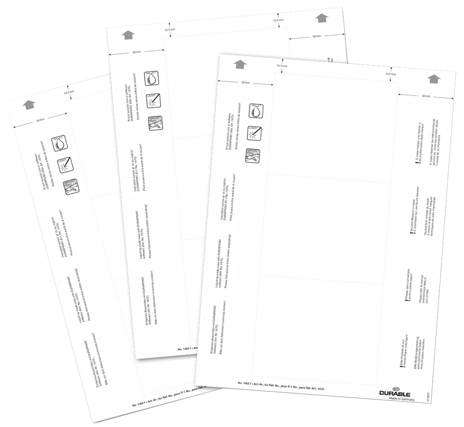 DURABLE Planche d'impression pour badges, 90 x 60 mm, blanc - OEM 1456-02 – Image 4