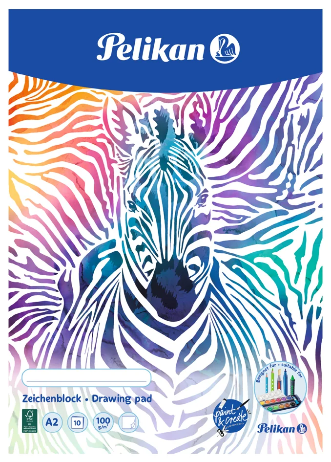 Pelikan Bloc à dessin C 2/10, A2, 100 g/m2, 10 feuilles - OEM 300003730