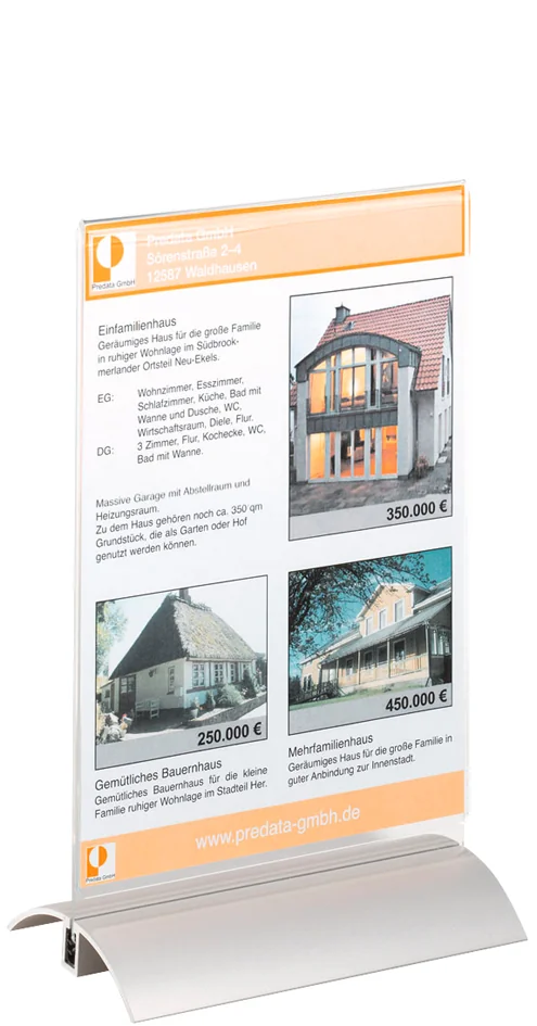 DURABLE Présentoir de table PRESENTER, A4, transparent - OEM 8589-19