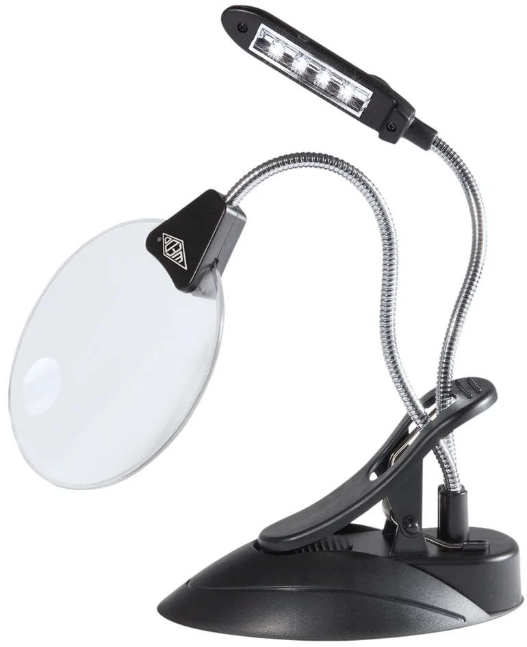 WEDO Loupe de table avec lampe LED, avec serre-joint, noir - OEM 271 75201
