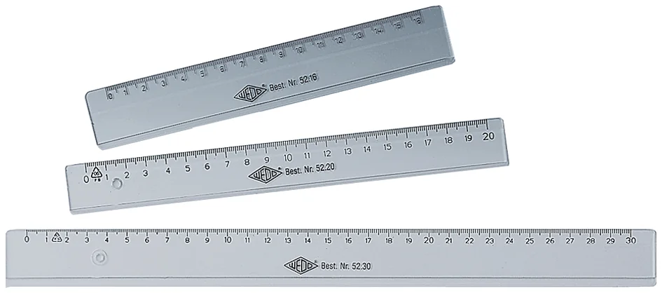 WEDO Règle plate, 300 mm, en plastique, transparente - OEM 52 30