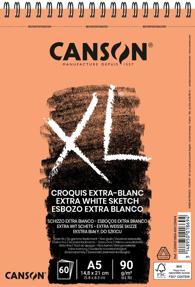 CANSON Bloc à croquis et études 'XL EXTRA BLANC', A3 - OEM C200787501