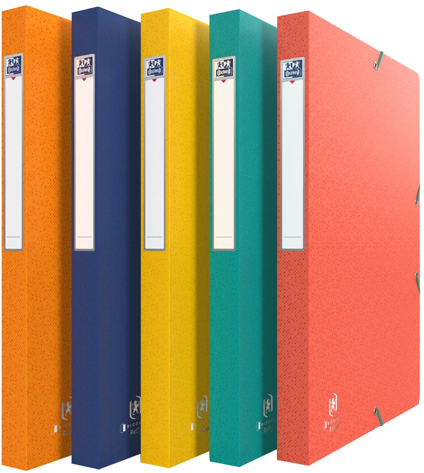 Oxford Boîte de classement Bicolor Recyc+, A4, assorti - lot de 10 - OEM 100200441