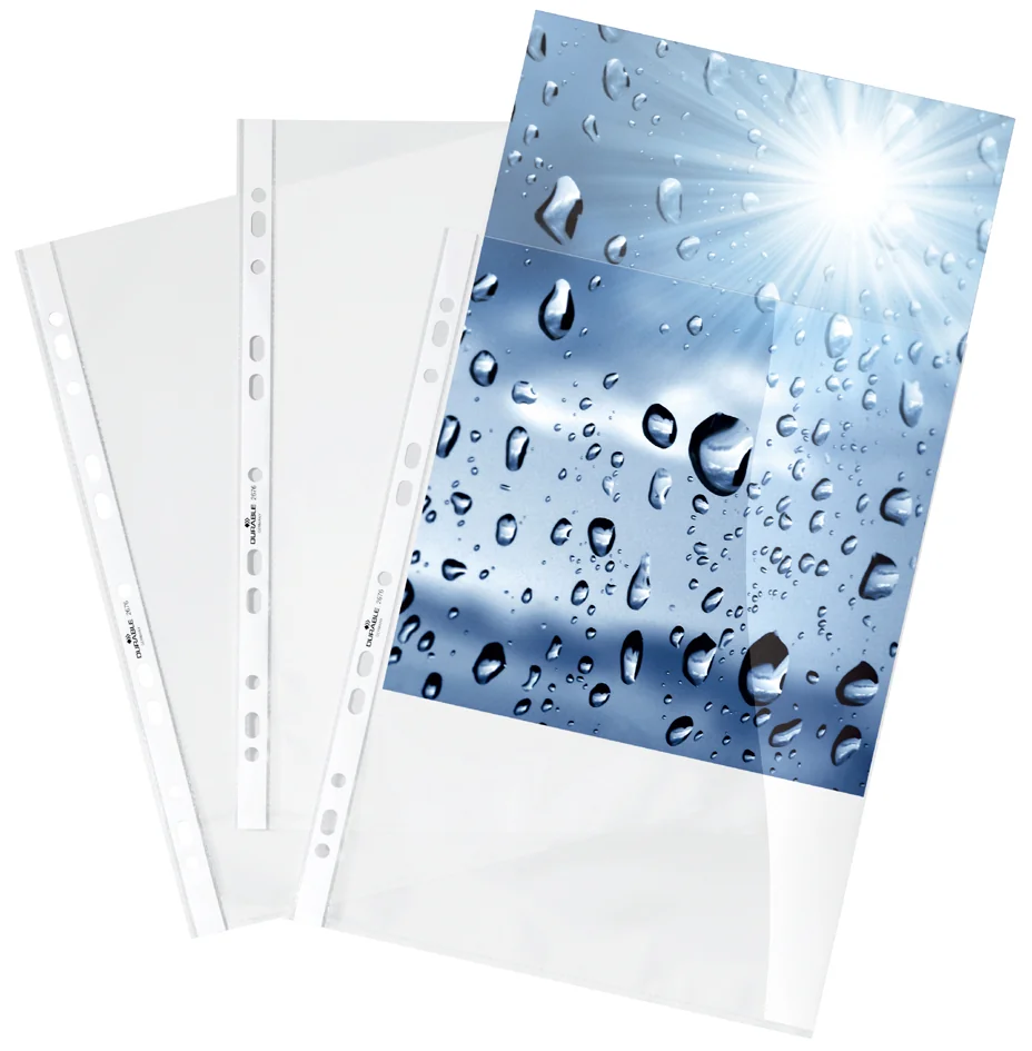 DURABLE Pochettes perforées, A4, PP, transparent, 0,045 mm - OEM 2659-19 – Image 2